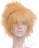 Spiky Strawberry Blonde Orange Shorth Length Anime Costume Cosplay Wig