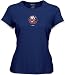 New York Islanders Women's Frosted Logo Cap Sleeve Layered Tissue Tee