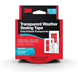 3M Interior Transparent Weather Sealing Tape, 1.5-Inch by 10-Yard