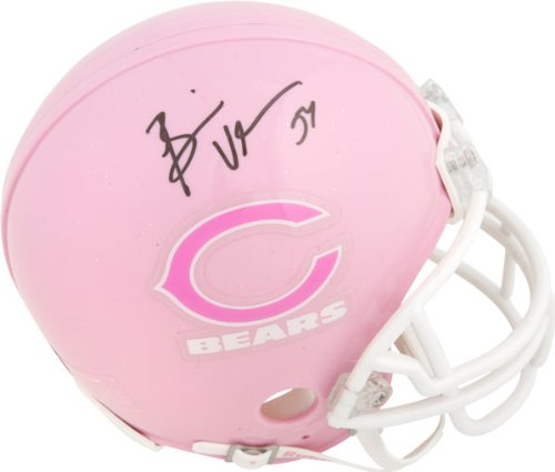 Brian Urlacher Chicago Bears Autographed Pink Mini Helmet