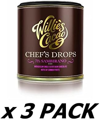 Willie'S Cacao Madagascan Chefs Drops (150G) Summer Fruit Notes Gluten Free Added Sugar Vegan (Pack of 3)