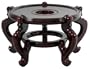 Traditional Asian Furniture & D�cor - 10.5" Diameter Chinese Fish Bowl Jardiniere Planter Pot 5 Leg Base / Stand