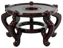 Asian Furniture & D&eacute;cor - 8.5" Diameter Chinese Fish Bowl Jardiniere Planter Pot 5 Leg Base / Stand