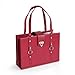 Texture Faux Leather File Organizer Tote - Burgundy Red Color