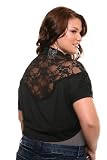 41Ho3nYZUKL. SL160  Torrid Plus Size Black Lace Back Shrug