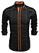 Coofandy Men's Button Down Dress Shirts Casual Slim Fit Shirt Black XXL