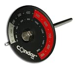 NEW PRODUCT! Celsius Scale Probe Thermometer (3-38) Measures temperatures, in Celsius and Fahrenheit degrees, inside the flue pipe of the woodstove. Installs easily through a 0.6 cm hole. Metal probe stem (10 cm long) is engineered to accurately measure temperatures up to 900° C for any diameter stovepipe up to 20 cm. Silver zone indicates burning too cool and danger of creosote. Red zone shows burning too hot and wasting wood. Black zone is optimum temperature for most brands of wood burning heating stoves. Made by Condar in USA.
