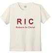 REBORN IN CHRIST-RED - BigBoyMusic Youth Designs - White T-shirt