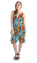 Polyester Floral Print Summer  Dress With a Sash 