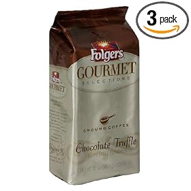 Folgers Gourmet Selections Ground Coffee, Chocolate Truffle, 12-Ounce Bag (Pack of 3)