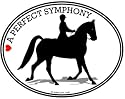 HORSE - A PERFECT SYMPHONY -Equine - Oval-Horse-Decal-Sticker- Can be used for Cars, Trucks, Notebooks etc.