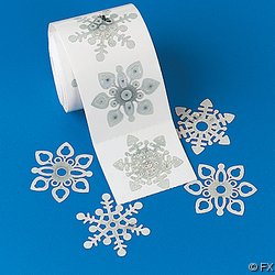 100 Prism Snowflake Stickers Scrapbook Crafts 