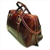 Floto Trastevere Duffle Vecchio Brown Leather Travel Bag Luggage Suitcase
