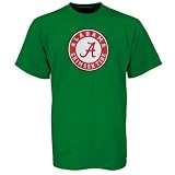 Alabama Crimson Tide Green St. Patrick's Day Team Logo T-shirt