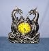 DRAGONSTAR - TWIN EVIL DRAGONS CLOCK FIGURINE GOTHIC CHARM