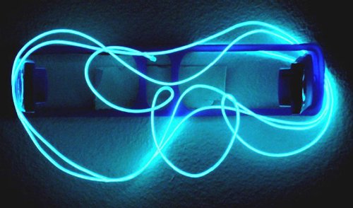 9ft Aqua-blue Neon Glowing Strobing Electroluminescent Wire (El Wire)