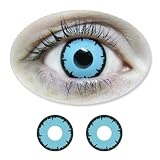Ice Crystal Blue Daybreak Eyes Motif Lenses from BIONORA 1 Year use including Lens Case