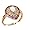 Luxury 9K Rose Gold Womens Opal Diamond & Amethyst Cluster Ring - Size 7.5 - Other Finger Sizes Available