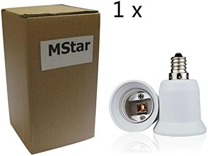 1 Pack E12 to E26 / E27 Adapter - Converts Chandelier Socket (E12) to Medium Socket (E26/E27)