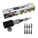 UPC 704673135723 product image for 180-Degree Pivot Shaft 2-Way Ratchet Screwdriver with 8 Bits | upcitemdb.com