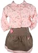 Laura Ashley Baby Girls Flowered Shirt Green Skirt Set-12 Months Laura Ashley Baby Girls Flowered Shirt Green Skirt Set-12 Months