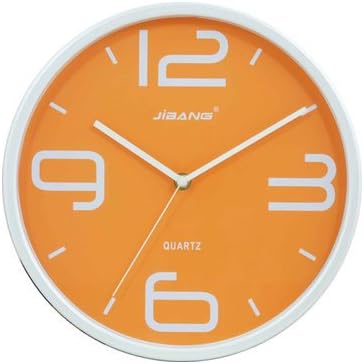 JustNile Vibrant Colored Round 12" Wall Clock - Orange