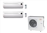 12K BTU 16 SEER R410A Mini Split Wall Mount Dual Zone Heat Pump
