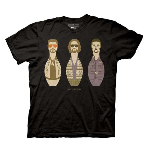 Ripple Junction Big Lebowski Pin Characters Adult T-Shirt