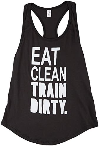 CornerShop Juniors Eat Clean Train Dirty Tank Top XLarge Black multi