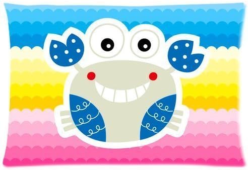 Ackershop Colorful Lovely Crab pattern pillowcase 16 X 24 inch Zippered Pillow Case Two sides print Cloth Simulation (custom Personalized pillowcase)