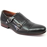 New Men's Cap Toe Monk Strap Modern Dress Shoes 19396