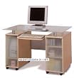 GLASS TOP SPACE SAVER DESK WITH FROSTED GLASS TOP