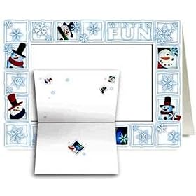 WINTER FUN photo insert holiday cards sold in 10s - 4x6
