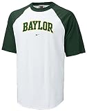 Baylor Bears White NCAA Classic Raglan Short Sleeve Tee Shirt By Nike Team Sports