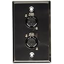 Seismic Audio SA-PLATE42 Stainless Steel Wall Plate -Dual XLR Female Connectors for Cable Installation