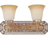 Maxim 11712LTCP Charleston 2-Light Vanity Caribbean Palm Latte Glass