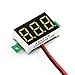 DROK Ultra-Small 2 Wires Voltmeter Guage White LED 0.36 Inches DC 3.0-30V Digital Volt Meter Motorcycle Car Battery Tester 5V 12V 24V DC Voltage Check Detector