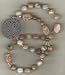 Anglican Prayer Beads of Lacey Agate with Episcopal Military Service Cross