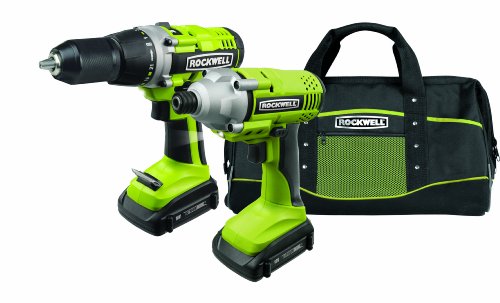 Rockwell RK1801K2 18-Volt Lithiumtech Cordless Drill and Impact Driver Combo Kit