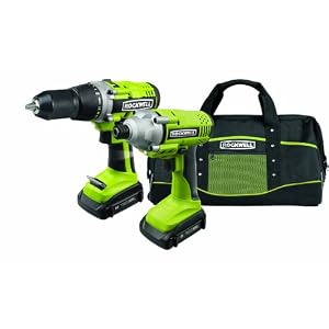 Rockwell RK1801K2 18-Volt Lithiumtech Cordless Drill and Impact Driver Combo Kit
