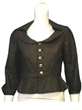 ROBERT RODRIGUEZ Shiny Linen Blazer Jacket in Black