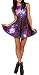 MicaCool Sunmmer Pleated Knee-length Print Pattern Reversible Skater Dress