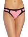Betsey Johnson Women's Zipper Stripe Lo Rise Wide Side Thong