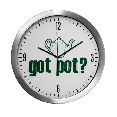 Modern Wall Clock Got Pot Marijuana Grunge