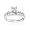 Sterling Silver Square CZ Wedding Engagement Stackable 2-Ring Set