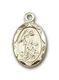 14kt Gold Guardian Angel Medal