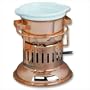 8 x 6.5 Solid Copper Ceramic Chocolate Fondue 1 Pt