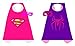 4 pack Satin Superhero Costumes with Capes and Masks (Girls)