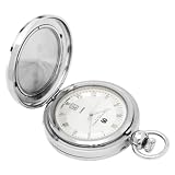 Charles Hubert 3844 Two-Tone Quartz Picture Frame Pocket Watch