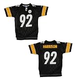 Children / Boys NFL Pittsburgh Steelers Harrison #92 Athletic Comfortable Fit Short Sleeve Jersey Shirt - Black (Size: S(8) )